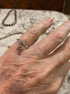 Retired James Avery Celtic Cross Charm on Avery Silver Band